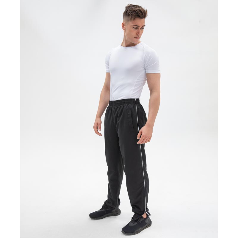 Piped track bottoms - Black/White piping S Reg